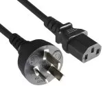 Síťový kabel Argentina typ I na C13, 0,75 mm², schválení: UL de ARG, černý, délka 1,80 m